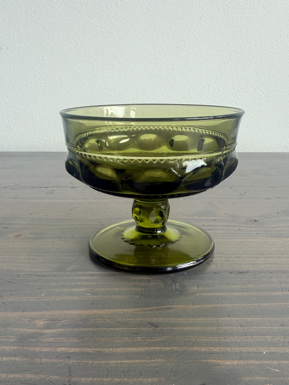 Vintage Indiana Glass company pedestal sherbet dish